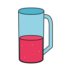 Glass with juice icon vector illustration graphic design