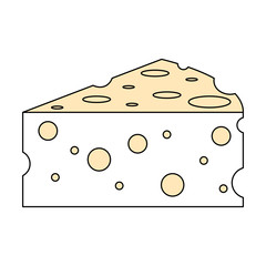 Delicious cheese dairy icon vector illustration graphic design