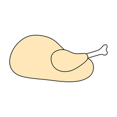 Delicious broaster chicken icon vector illustration graphic design