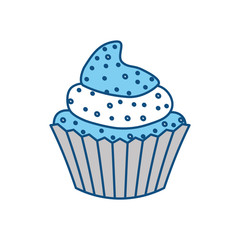 Cupcake delicious dessert icon vector illustration graphic design