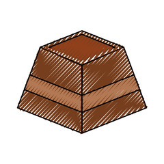 Delicious chocolate candy bar icon vector illustration graphic design