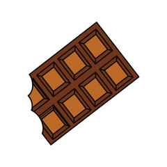 Delicious chocolate candy bar icon vector illustration graphic design