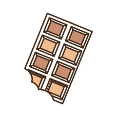 Delicious chocolate candy bar icon vector illustration graphic design