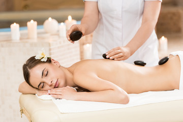 Obraz na płótnie Canvas stone massage