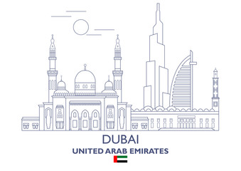 Dubai City Skyline, United Arab Emirates