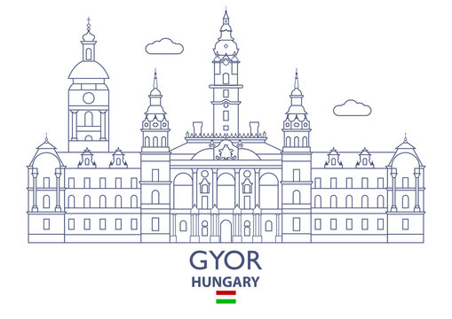 Gyor City Skyline, Hungary