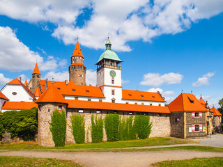 Romantic medieval castle Bouzov in Czech Republic.