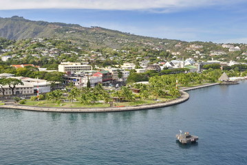 Fototapeta na wymiar A View of Papeete, Tahiti, French Polynesia
