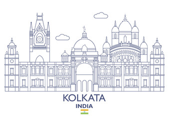 Kolkata City Skyline, India