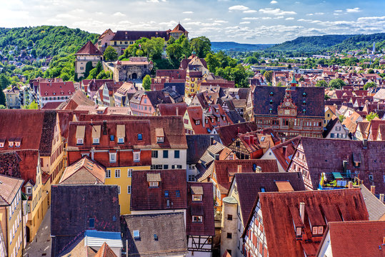 T&uuml;bingen Universit&auml;tsstadt  Fachwerkhaus Stadt Panorama