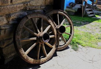Fototapeta premium Wooden wheels