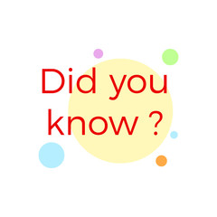 did you know banner