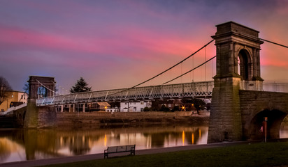Suspension Bridge over the River
