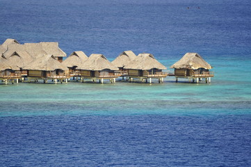 Bungalows in Bora Bora, French Polynesia