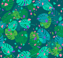 Terrazzo Pattern. Endless Tropical Background. 