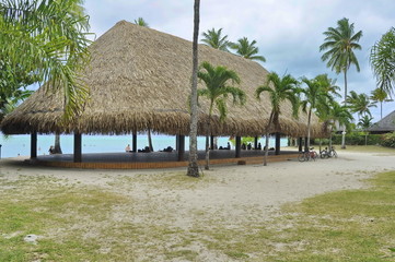 Wooden Hut in Bora Bora, French Polynesia
