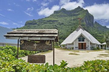 Church in Bora Bora, French Polynesia