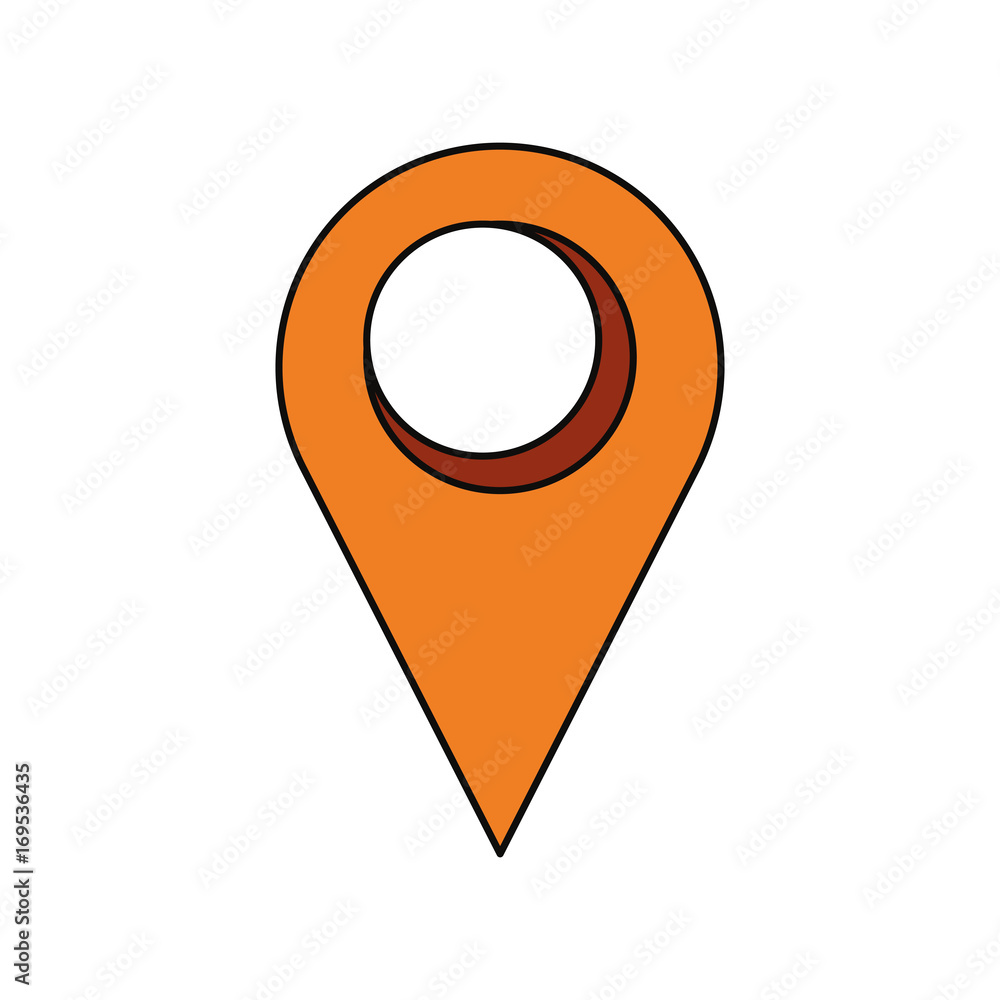 Poster pointer map location symbol icon vector illustration graphic design