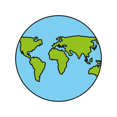 Isolated world earth icon vector illustration graphic design