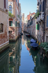 One of the beautiful canal way in Venice Italy