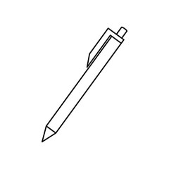 Pen office isolated Big metallic containers icon vector illustration graphic design