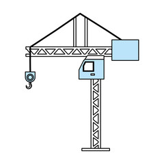 Tower crane symbol icon vector illustration graphic design