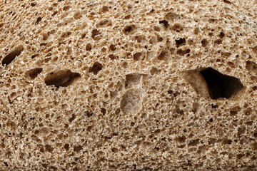 Texture of dark bread