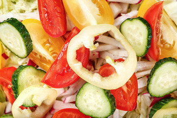 Vegetable salad close-up