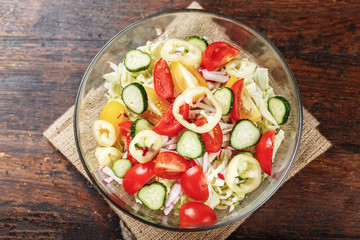 vegetable salad in a plate
