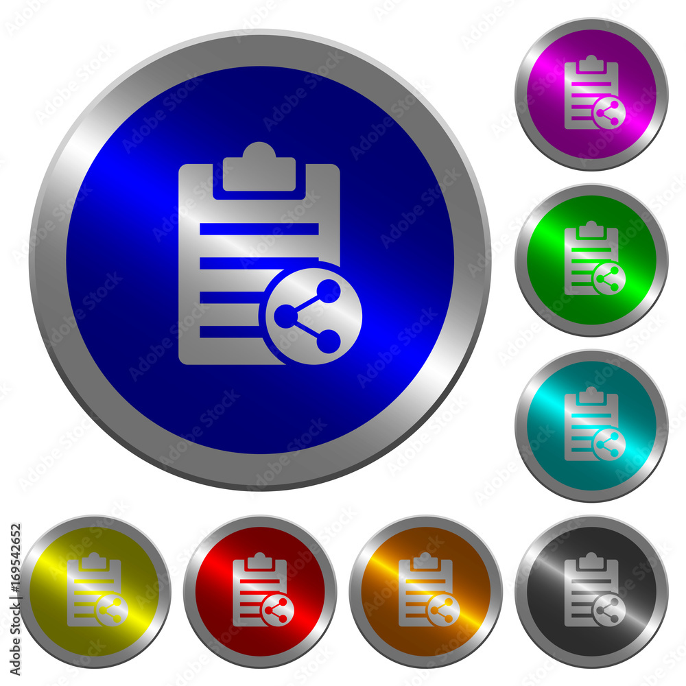Poster share note luminous coin-like round color buttons