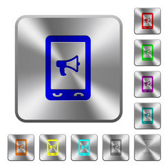 Mobile reading aloud rounded square steel buttons