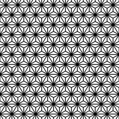 Fototapeta premium Retro Seamless Pattern Stars Black/White