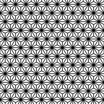 Retro Seamless Pattern Stars Black/White © Jan Engel