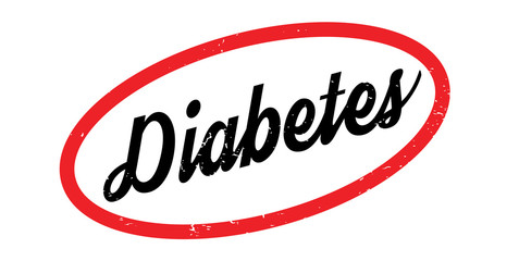 Diabetes rubber stamp. Grunge design with dust scratches. Effects can be easily removed for a clean, crisp look. Color is easily changed.