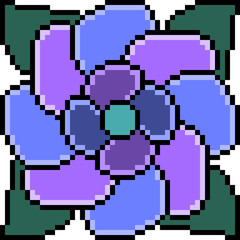 vector pixel art flower