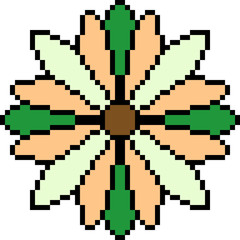 Fototapeta premium vector pixel art flower