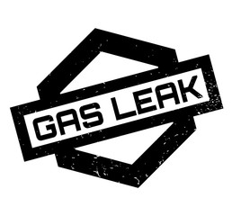 Obraz premium Gas Leak rubber stamp. Grunge design with dust scratches. Effects can be easily removed for a clean, crisp look. Color is easily changed.