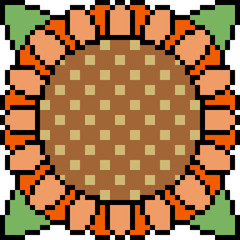 Fototapeta na wymiar vector pixel art flower
