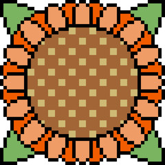 Fototapeta premium vector pixel art flower