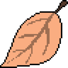 Fototapeta premium vector pixel art leaf