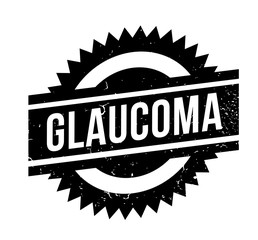 Glaucoma rubber stamp. Grunge design with dust scratches. Effects can be easily removed for a clean, crisp look. Color is easily changed.