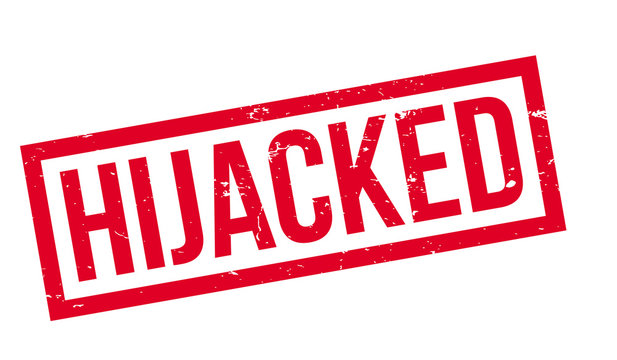 Hijacked rubber stamp. Grunge design with dust scratches. Effects can be easily removed for a clean, crisp look. Color is easily changed.