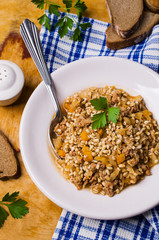 Pearl barley with vegetables