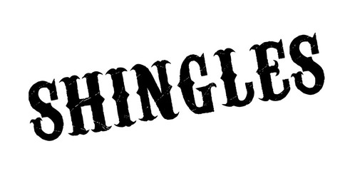 Shingles rubber stamp. Grunge design with dust scratches. Effects can be easily removed for a clean, crisp look. Color is easily changed.
