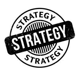 Strategy rubber stamp. Grunge design with dust scratches. Effects can be easily removed for a clean, crisp look. Color is easily changed.