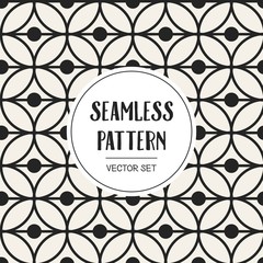 Abstract concept vector monochrome geometric pattern. Black and white minimal background. Creative illustration template. Seamless stylish texture. For wallpaper, surface, web design, textile, decor.