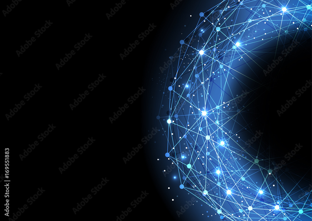 Poster vector polygon background abstract technology communication data Science