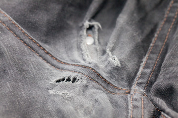 damage of crotch dirty jean