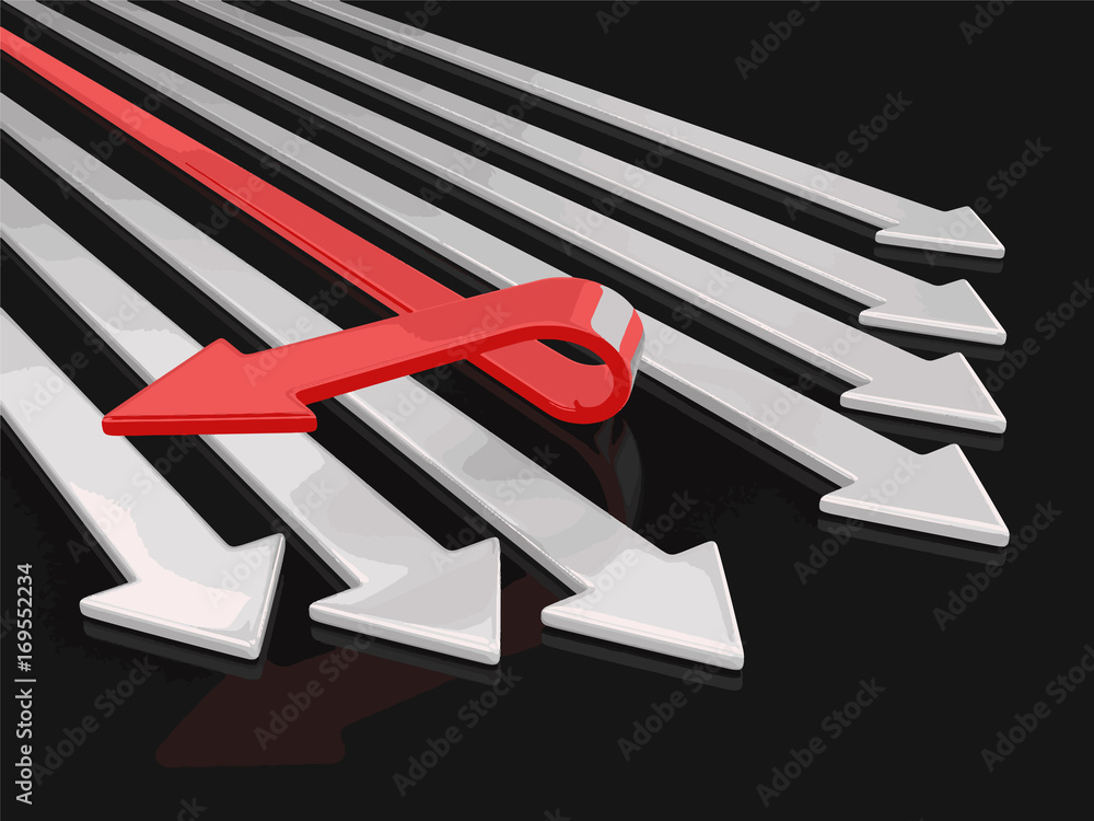 Poster 3d arrows. image with clipping path