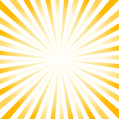 Abstract light Yellow White rays background. Vector